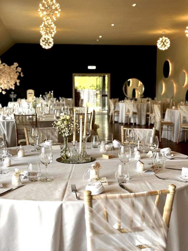 Salisbury Suite set for a wedding reception